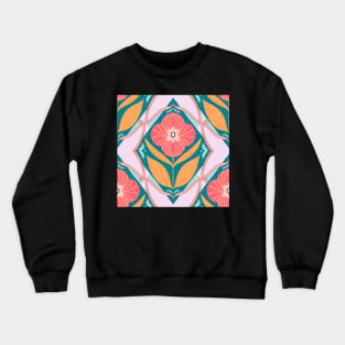 Vintage floral tile pattern Crewneck Sweatshirt